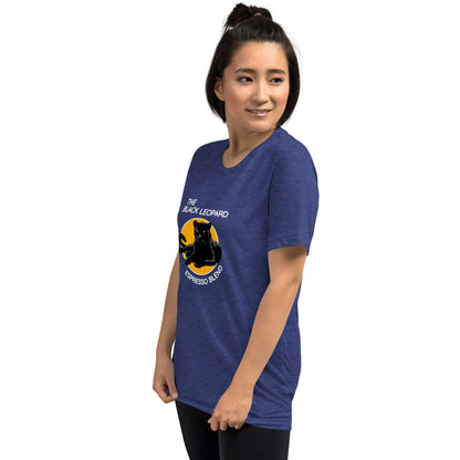 DMC Black Leopard Short Sleeve Tri-Blend Comfy T-shirt Diving Moose Coffee, LLC