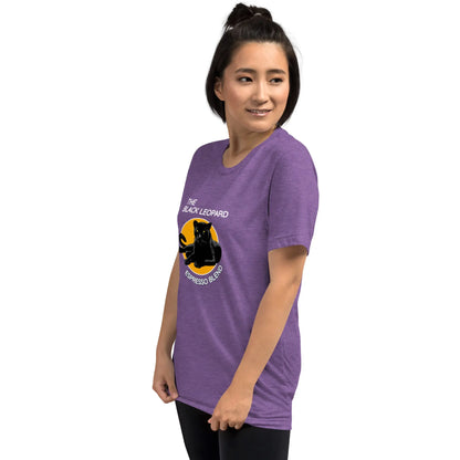 DMC Black Leopard Short Sleeve Tri-Blend Comfy T-shirt Diving Moose Coffee, LLC